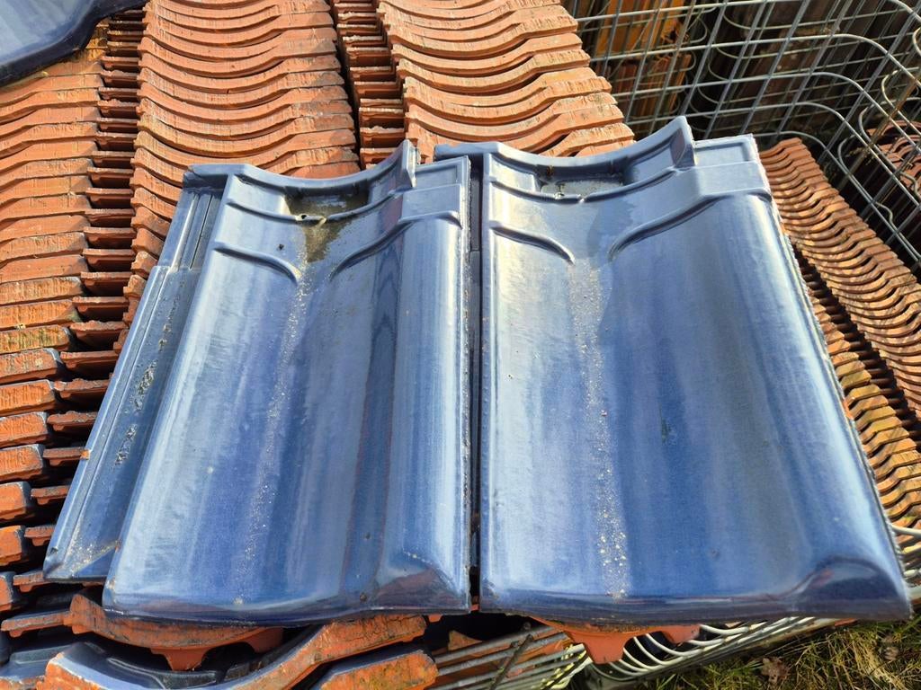 blauw geglazuurd VHV Koranic Jeka 550 pannen, Doe-het-zelf en Verbouw, Dakpannen en Dakbedekking, Nieuw, Dakpannen, Steen of Klei