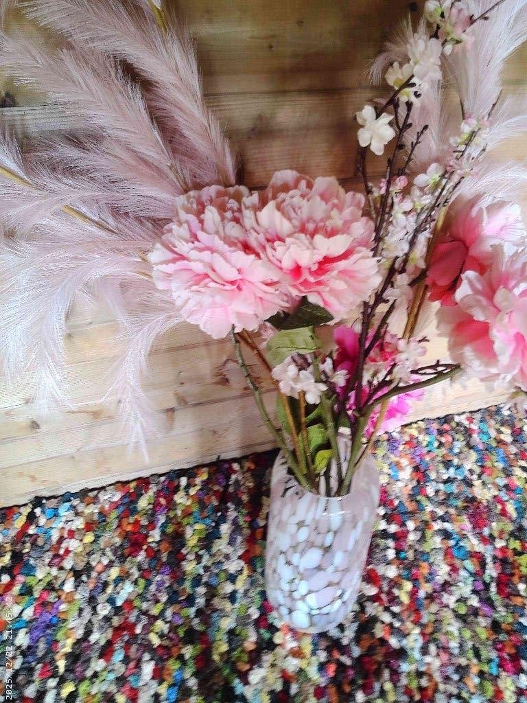 boho vaas met kunst bloemen, Ophalen