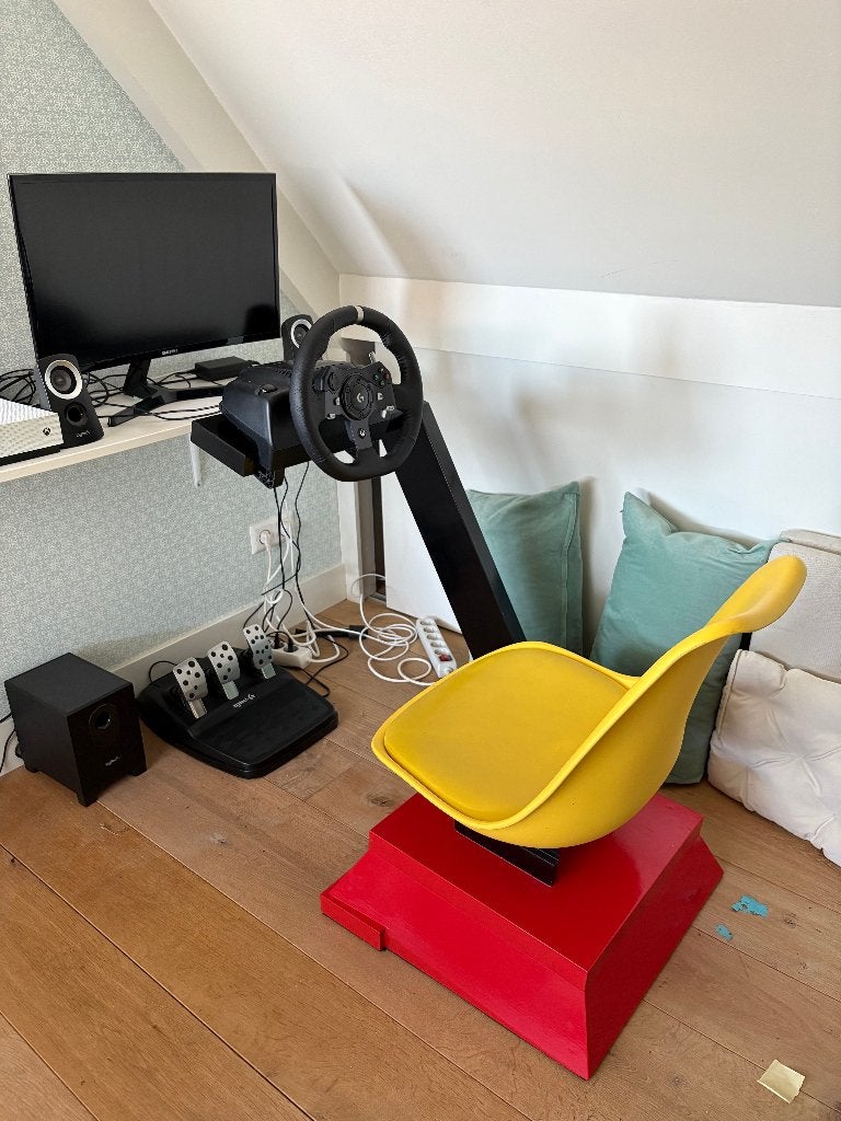 Racestoel voor sim racing in Ferrari kleurenthema, Overige merken, Ophalen, Zo goed als nieuw, Racestoel