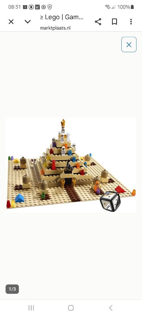 Lego 3843 Pramide spel, Drie of vier spelers, Ophalen of Verzenden, Zo goed als nieuw, LEGO