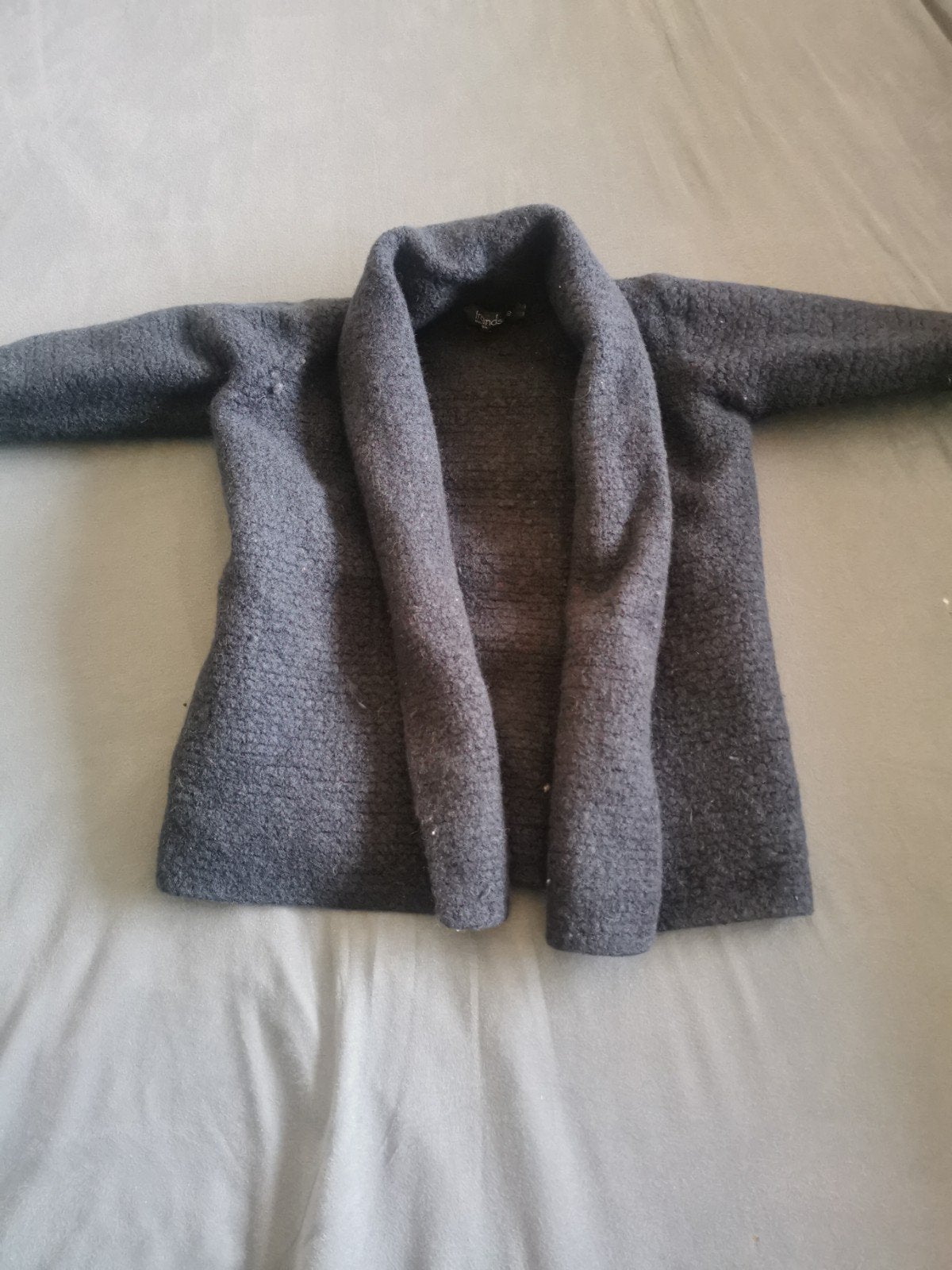 IRELANDSEYE Donkergrijze wollen vest, Made in Dublin, Ophalen of Verzenden, Maat 34 (XS) of kleiner, Grijs, IRELANDSEYE