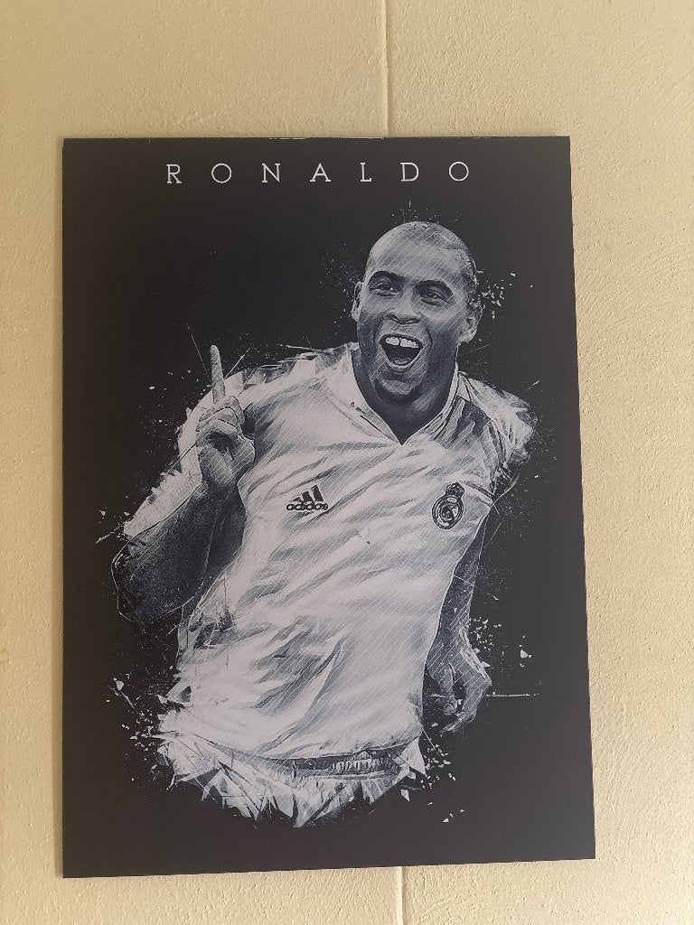 Displate R9 en ronaldinho, Verzamelen, Ophalen, Rechthoekig Staand, Zo goed als nieuw, A1 t/m A3