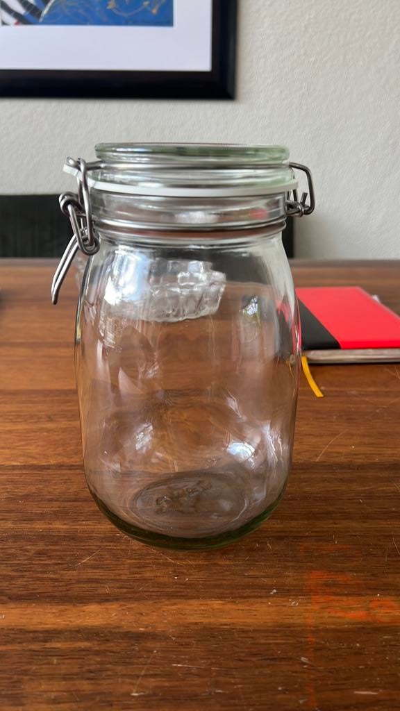 Ikea glazen weckpot, Ophalen of Verzenden, Zo goed als nieuw, Glas, Pot, Bus of Blik
