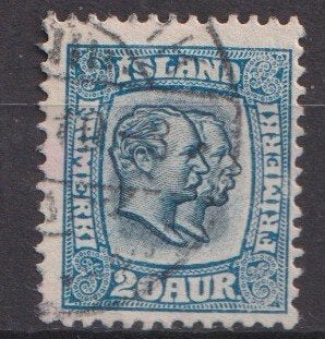 IJsland 1907; 2 koningen Christian IX & Frederik VIII, M 56., Ophalen of Verzenden, IJsland, Gestempeld