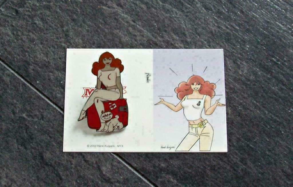 Franka MYX Speldje Kaartje - Gesigneerd Henk Kuijpers 2003, Verzenden, Overige figuren, Zo goed als nieuw, Overige typen