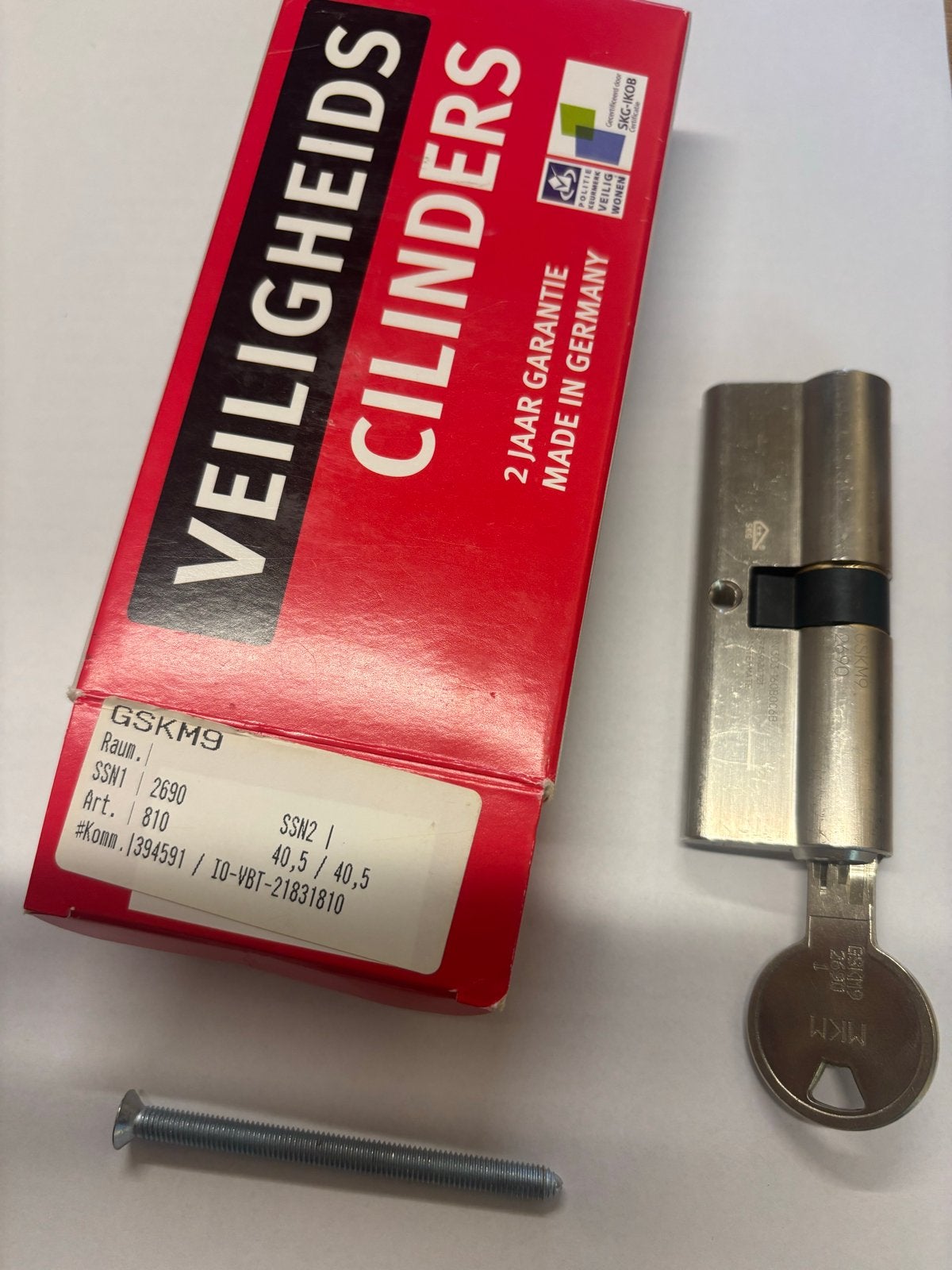 Mastermate GSKM9 Veiligheidscilinder met 1 sleutel, Ophalen of Verzenden, Nieuw, Overige materialen, Slot