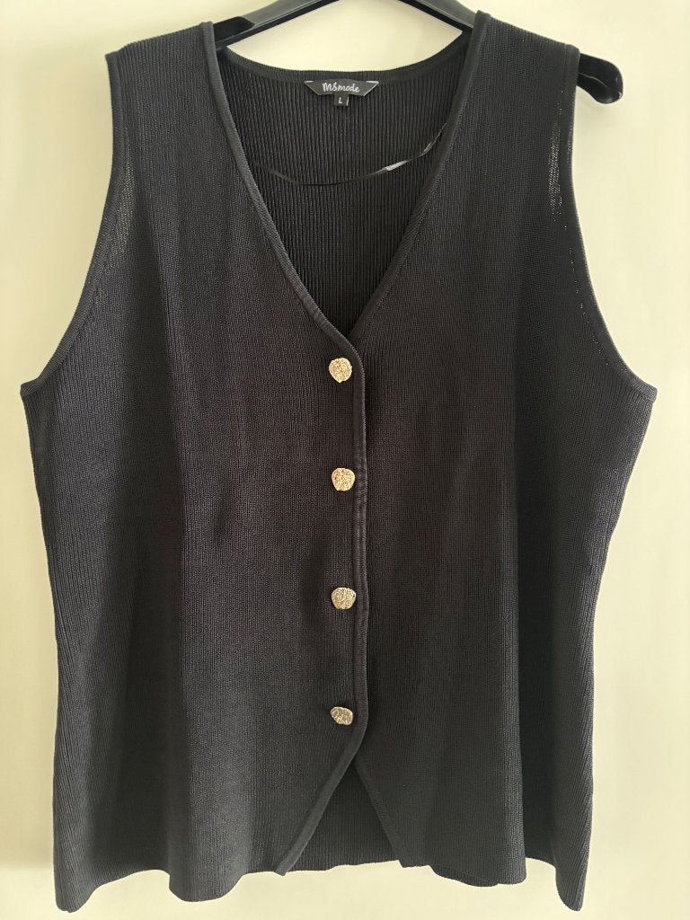 M&S Mode NIEUW gilet / vestje maat L zwart, Verzenden, Zwart, Maat 42/44 (L), Nieuw