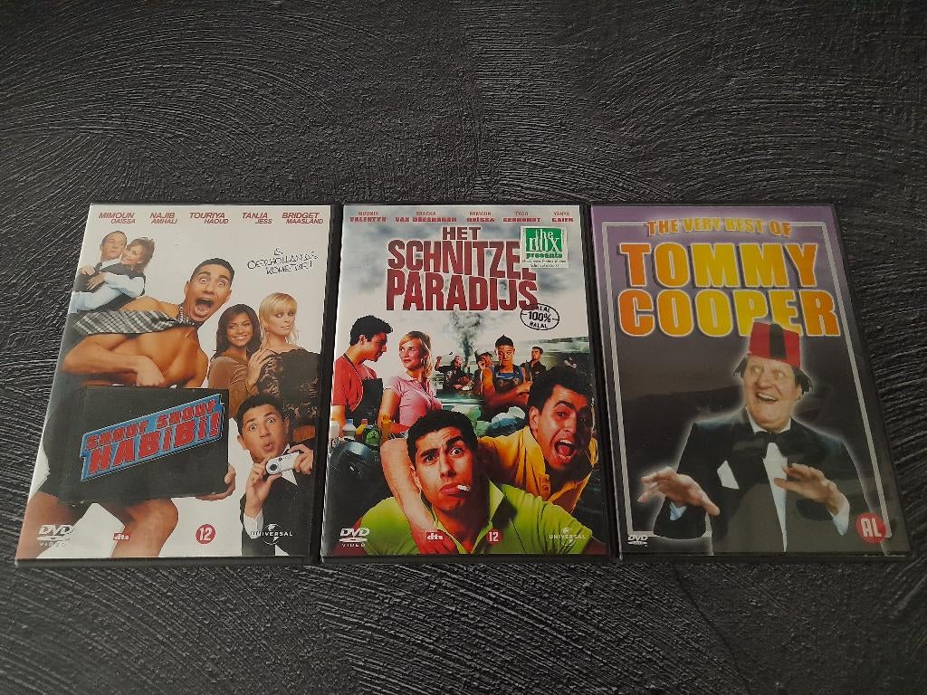 Komedie dvd's:Shoof Shoof Habibi,Het Schnitselparadijs,Tommy, Cd's en Dvd's, Alle leeftijden, Ophalen of Verzenden, Zo goed als nieuw