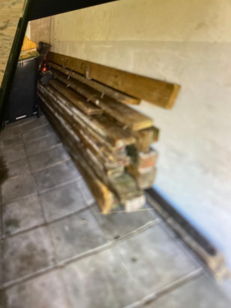 Balken   3mtr lang  14 cm breed 5 cm dik  14 stuks, Doe-het-zelf en Verbouw, Hout en Planken, Ophalen of Verzenden, Balk, Vuren