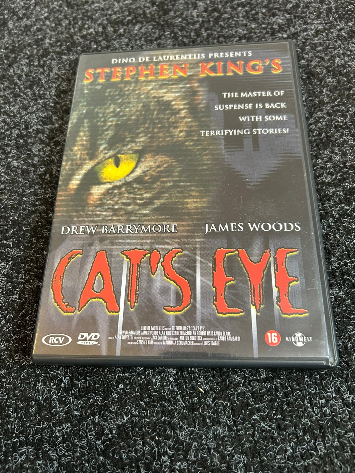 Cat’s eye op dvd 1984, Vanaf 16 jaar, Ophalen of Verzenden, Gebruikt, Actie en Avontuur