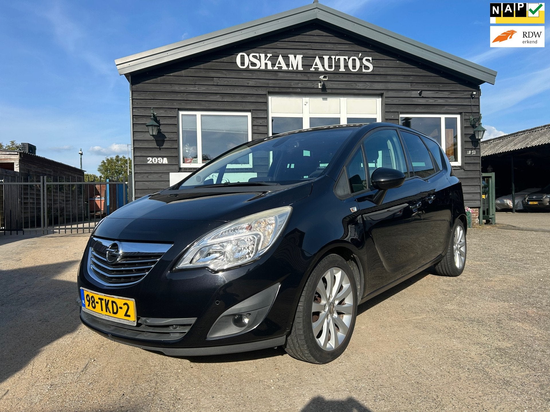 Opel Meriva 1.4 Turbo Cosmo Navigatie, trekhaak Org 71.661 k, Voorwielaandrijving, Euro 5, Gebruikt, 680 kg