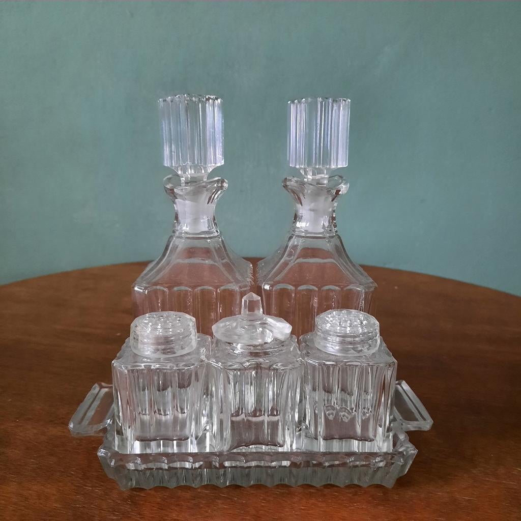 Vintage glazen schalen set, Arcoroc France, vissen borden, Vintage, Ophalen of Verzenden, Overige stijlen, Nvt