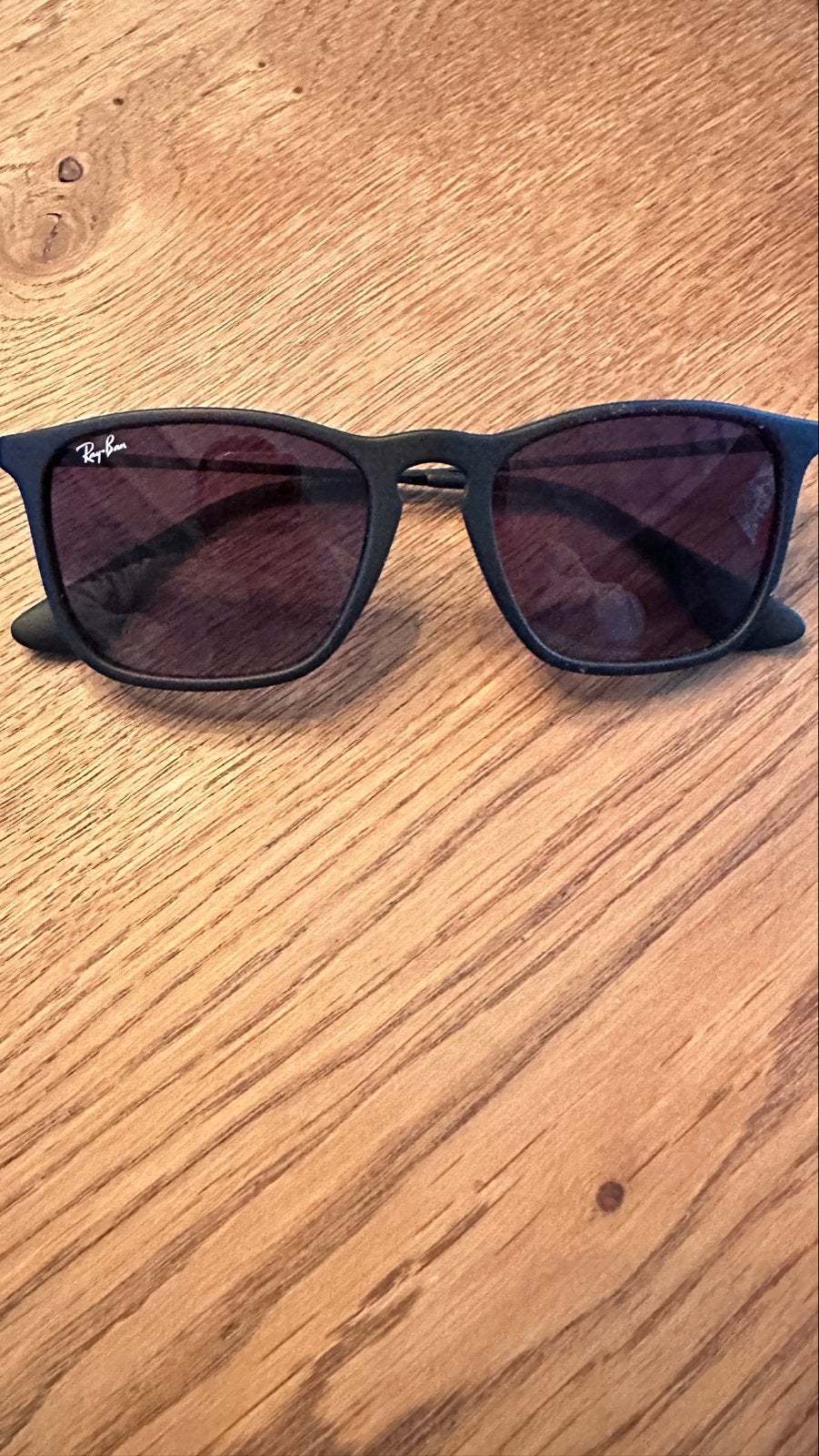 Ray-Ban Zonnebril RB4187 Chris 622/8G, Ophalen, Zonnebril, Zwart, Zo goed als nieuw