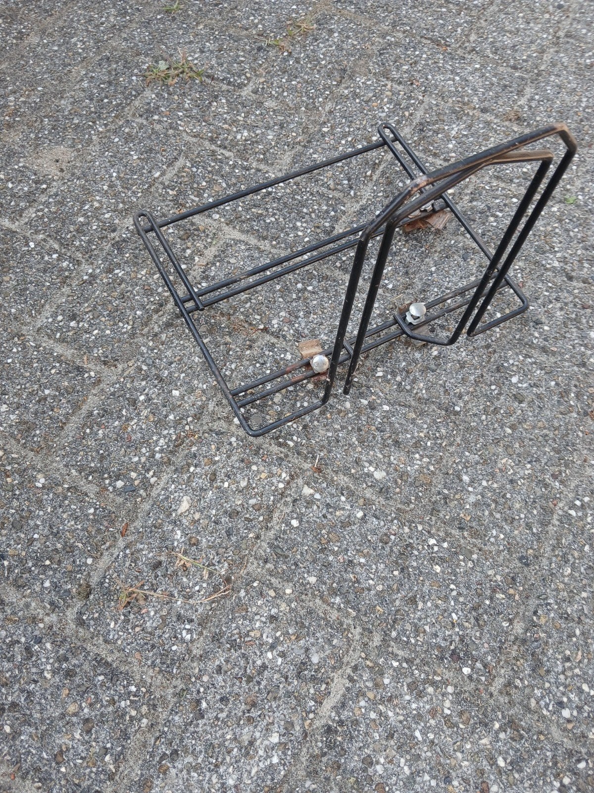 Zwarte metalen fietsendrager voor het dragen van tassen, Ophalen of Verzenden, Gebruikt