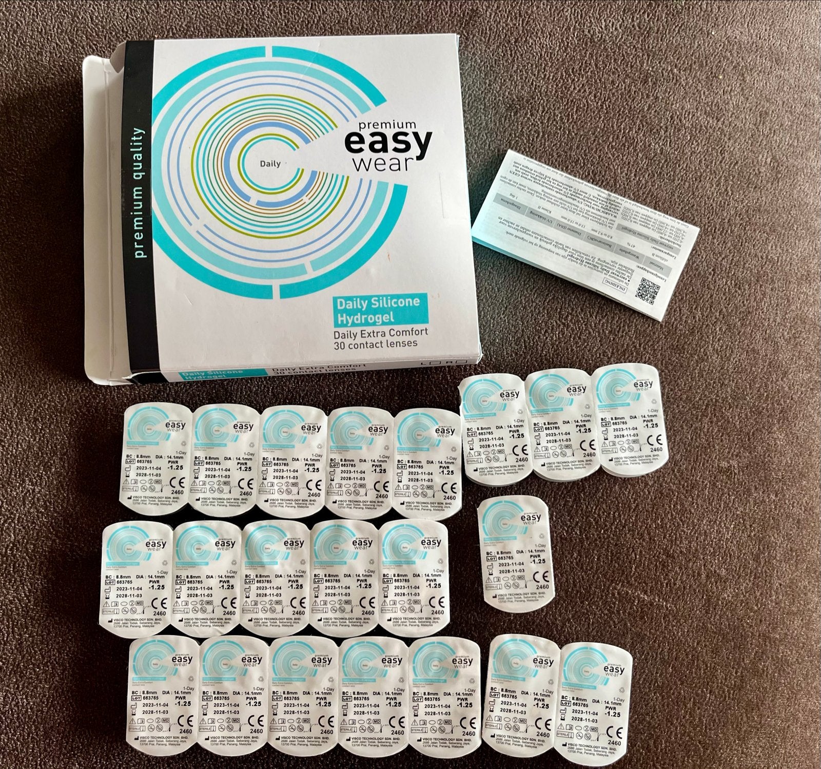 Easy Wear Daily Silicone Hydrogel contactlenzen -1.25, Ophalen of Verzenden, Nieuw, Overige typen