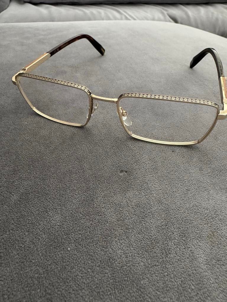 Gouden brilmontuur Chopart 100% originele en nieuw, Overige merken, Gebruikt, Geel, Ophalen of Verzenden