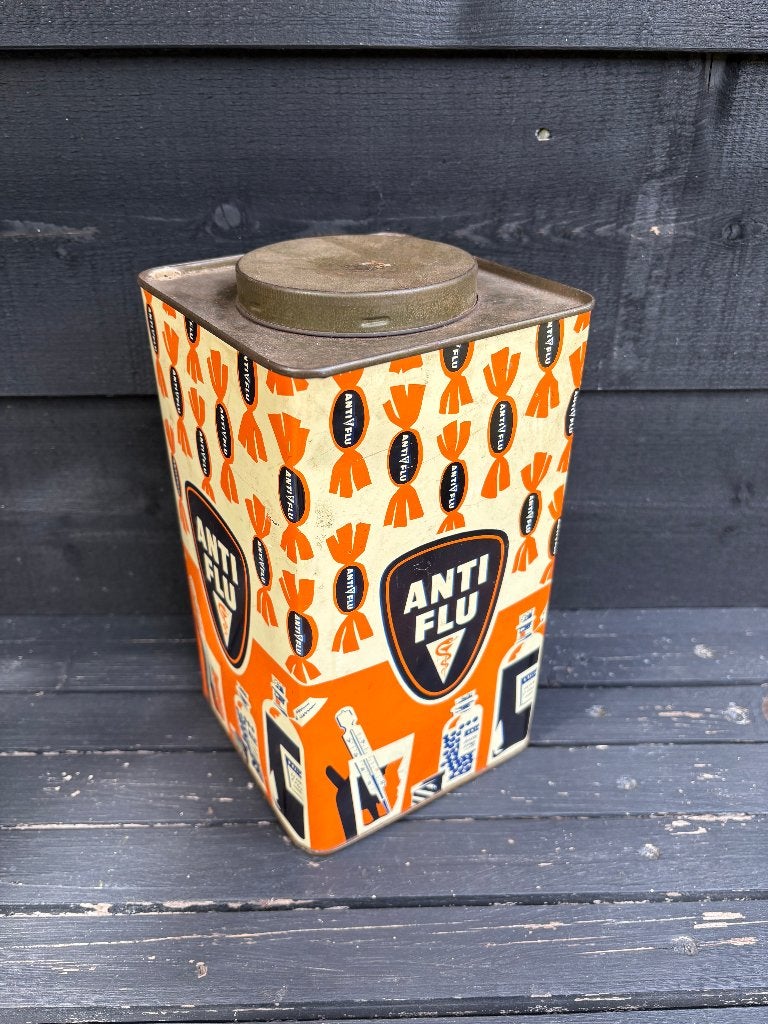 Vintage winkelblik ''Anti Flu'', Cornwall Vintage, Gebruikt, Gebruiksvoorwerp, Cornwallantiques@hotmail.com