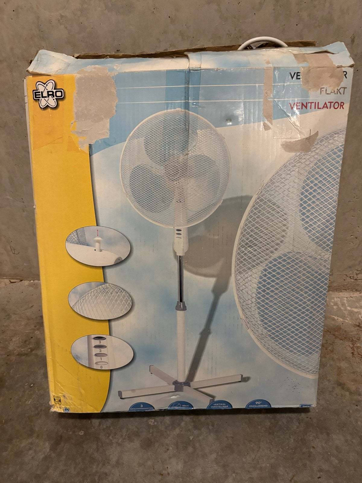 ELRO Statiefventilator - Nieuw in doos, Ophalen, Nieuw, Statiefventilator