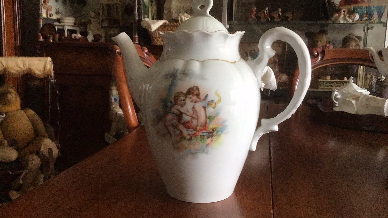 Mooie grote gave antieke theepot, Ophalen