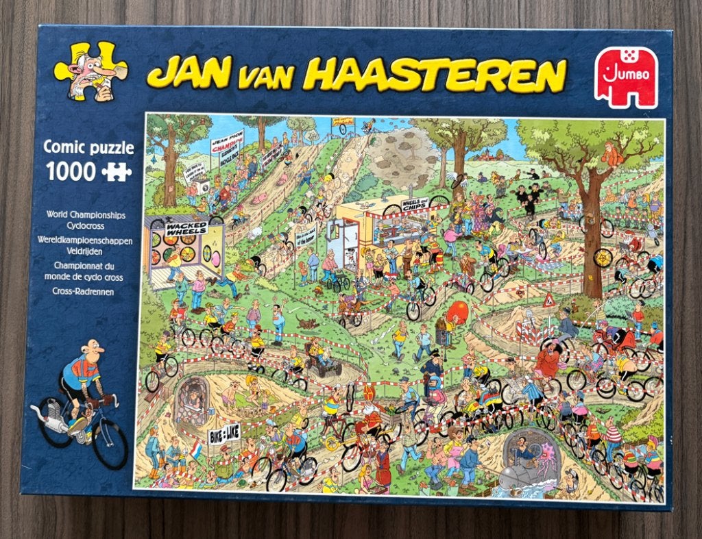 Jan van Haasteren - WK Veldrijden - 1000 stukjes, Hobby en Vrije tijd, Ophalen of Verzenden, 500 t/m 1500 stukjes, Zo goed als nieuw