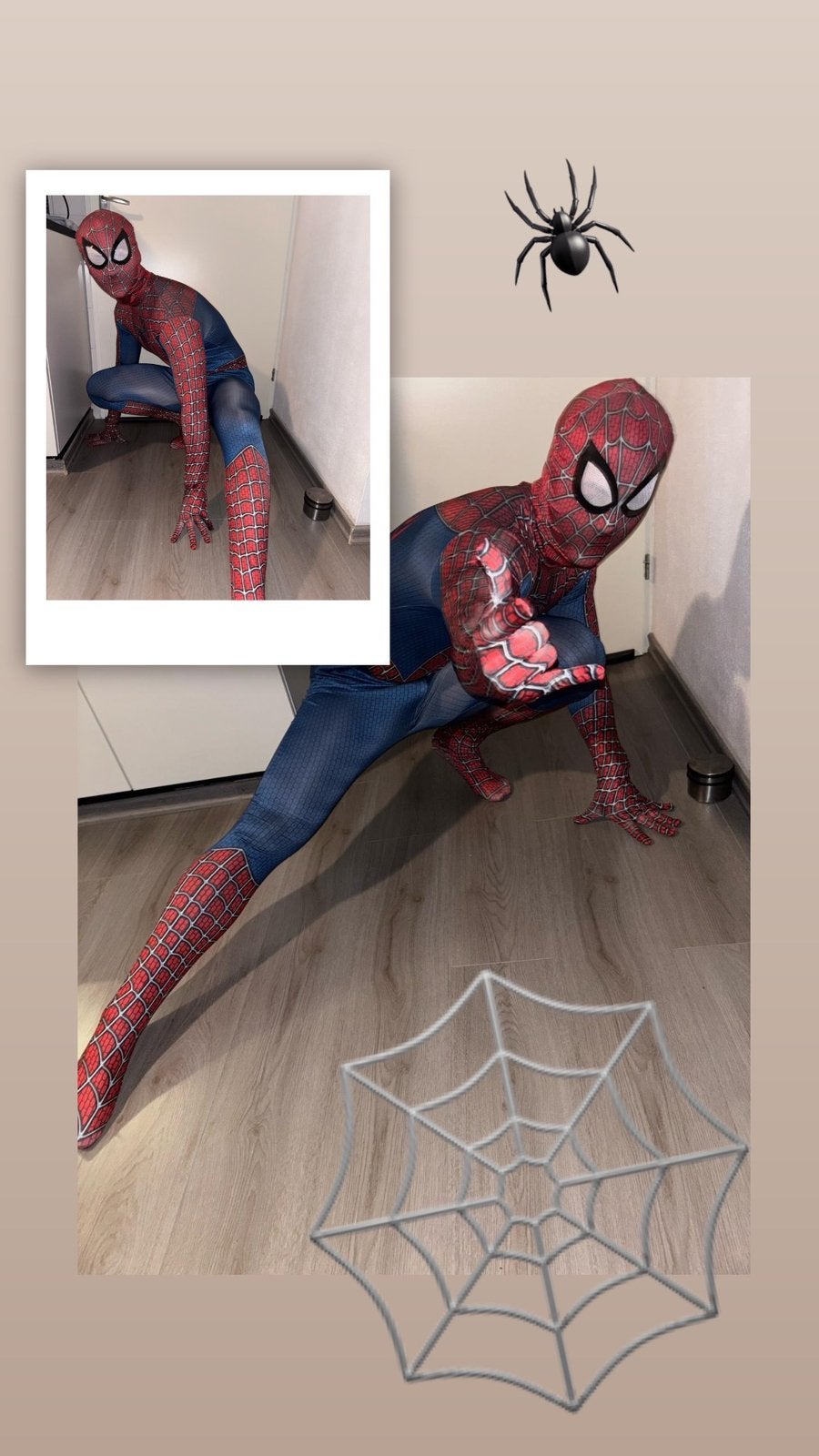 Spiderman  mascotte verhuur, Ophalen of Verzenden, Zo goed als nieuw