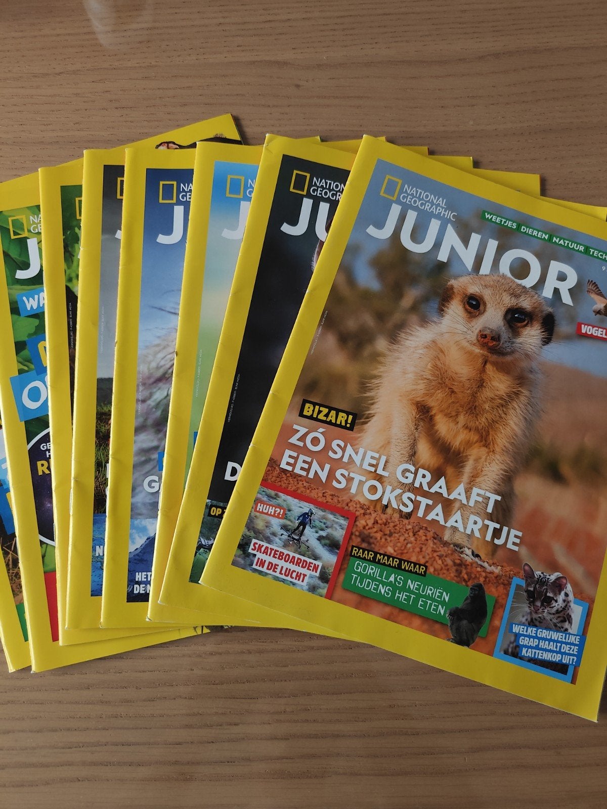 National Geographic Junior - Set van 8 tijdschriften, Boeken, Ophalen, Zo goed als nieuw, Wetenschap en Natuur