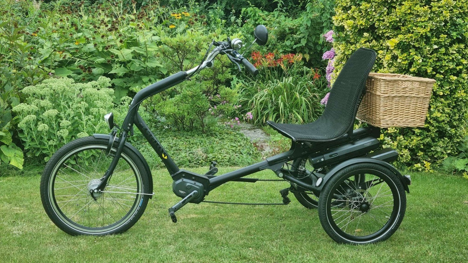 Huka Cortes driewielerfiets met 2 accu's - Zwart, Ophalen of Verzenden, Zo goed als nieuw, Schijfrem, Huka