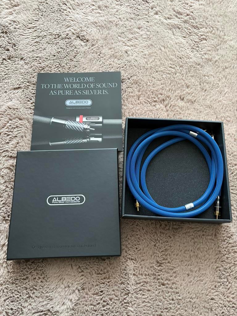 Albedo Blue Silver Cable 1m RCA, Albedo, ., Ophalen of Verzenden, Zo goed als nieuw