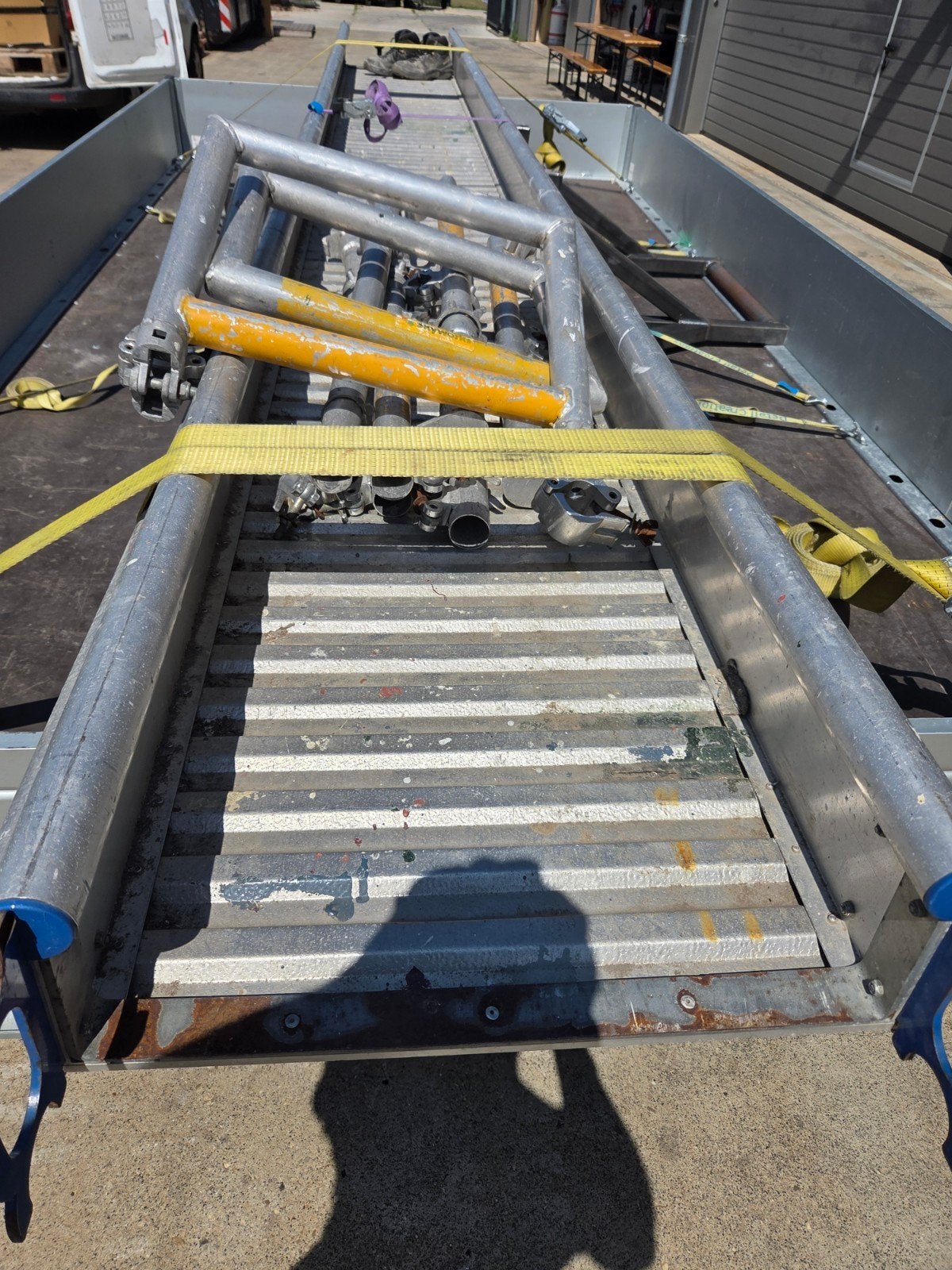 aluminium Steigerloopbrug met leuningen en poortjes - 5m x 6, Ophalen of Verzenden