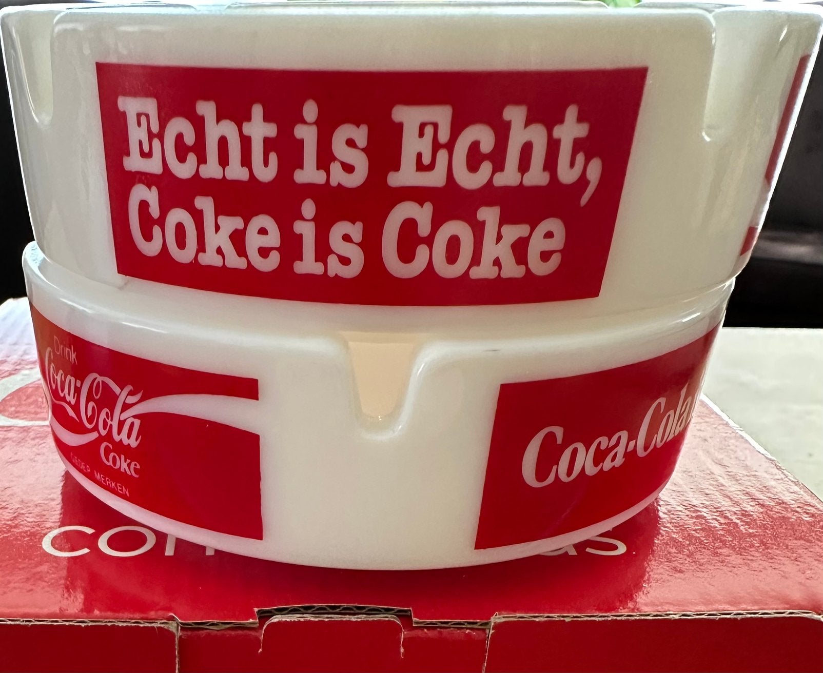 2 vintage coca cola asbakken verschillend, Ophalen of Verzenden, Nieuw, Asbak