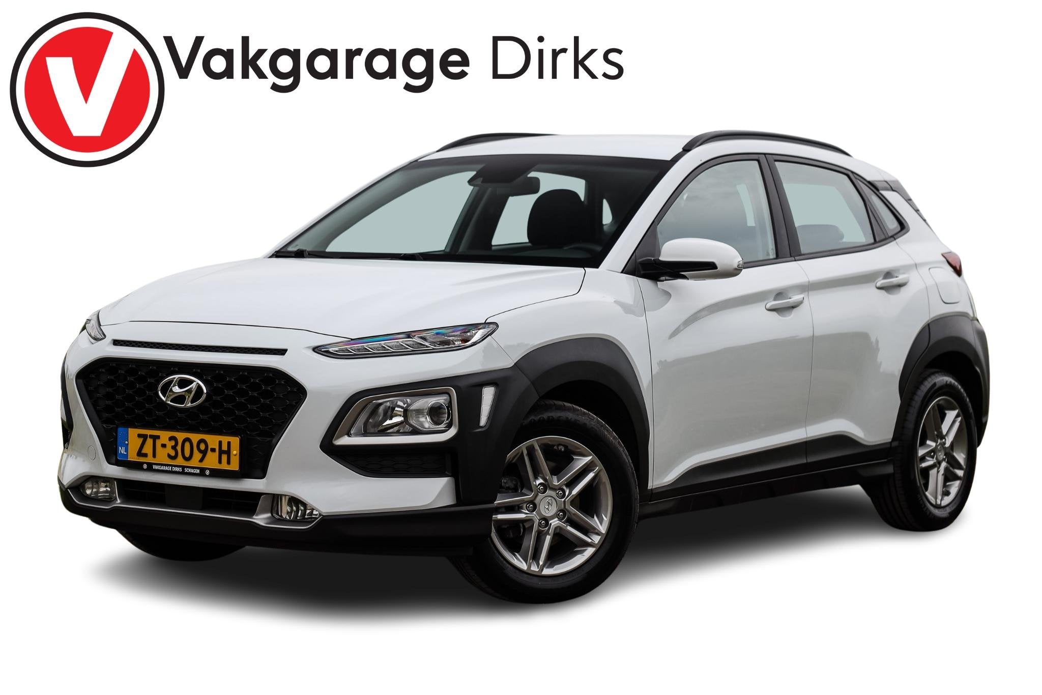 Hyundai Kona 120 PK T-GDI Comfort ✅ CarPlay ✅ Camera ✅, Auto's, Stof, Gebruikt, Euro 6, Wit