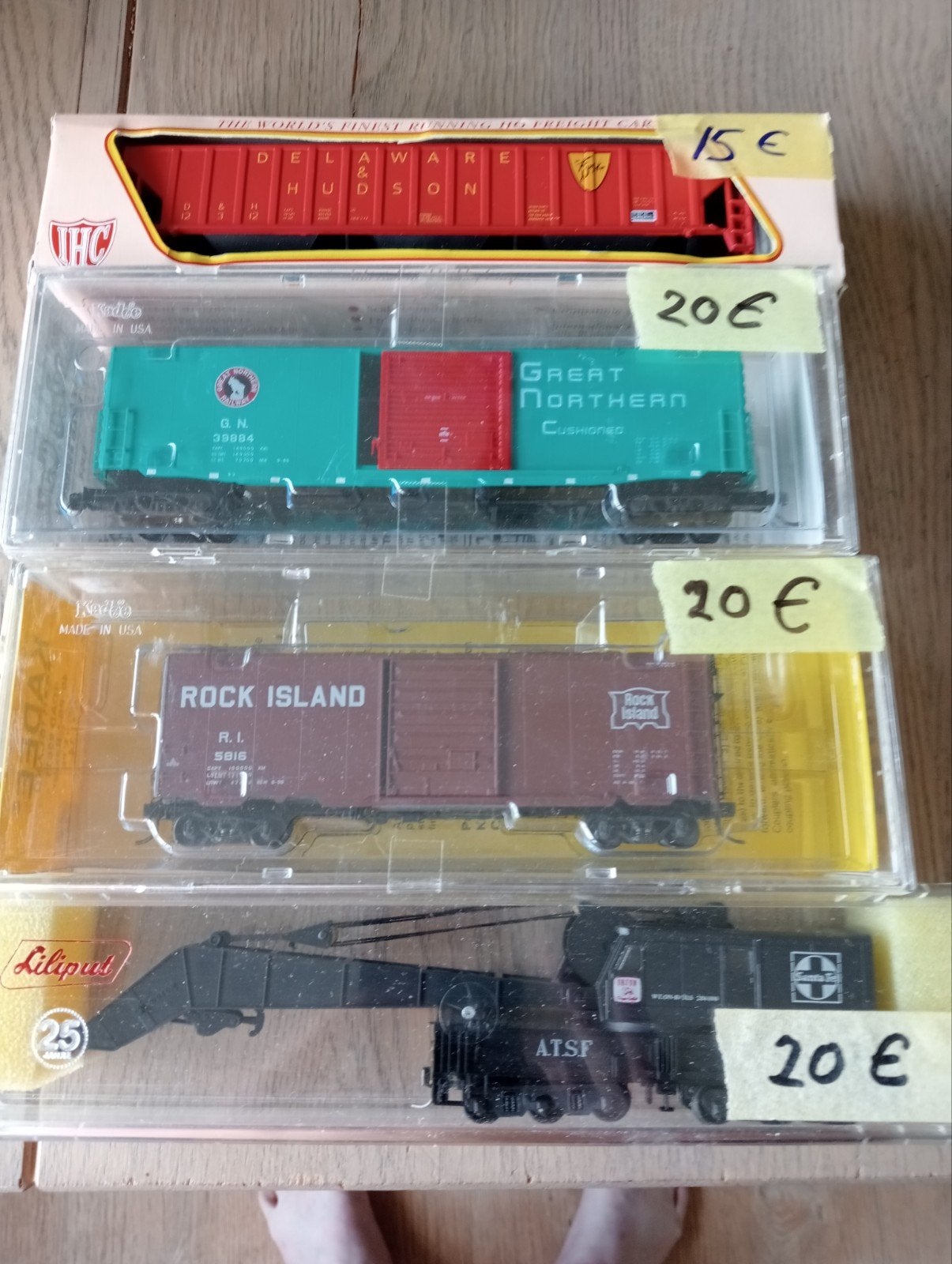 Modelspoorweg Wagons en Kraan - Diverse Merken, Ophalen of Verzenden, Gelijkstroom, Wagon, Overige merken