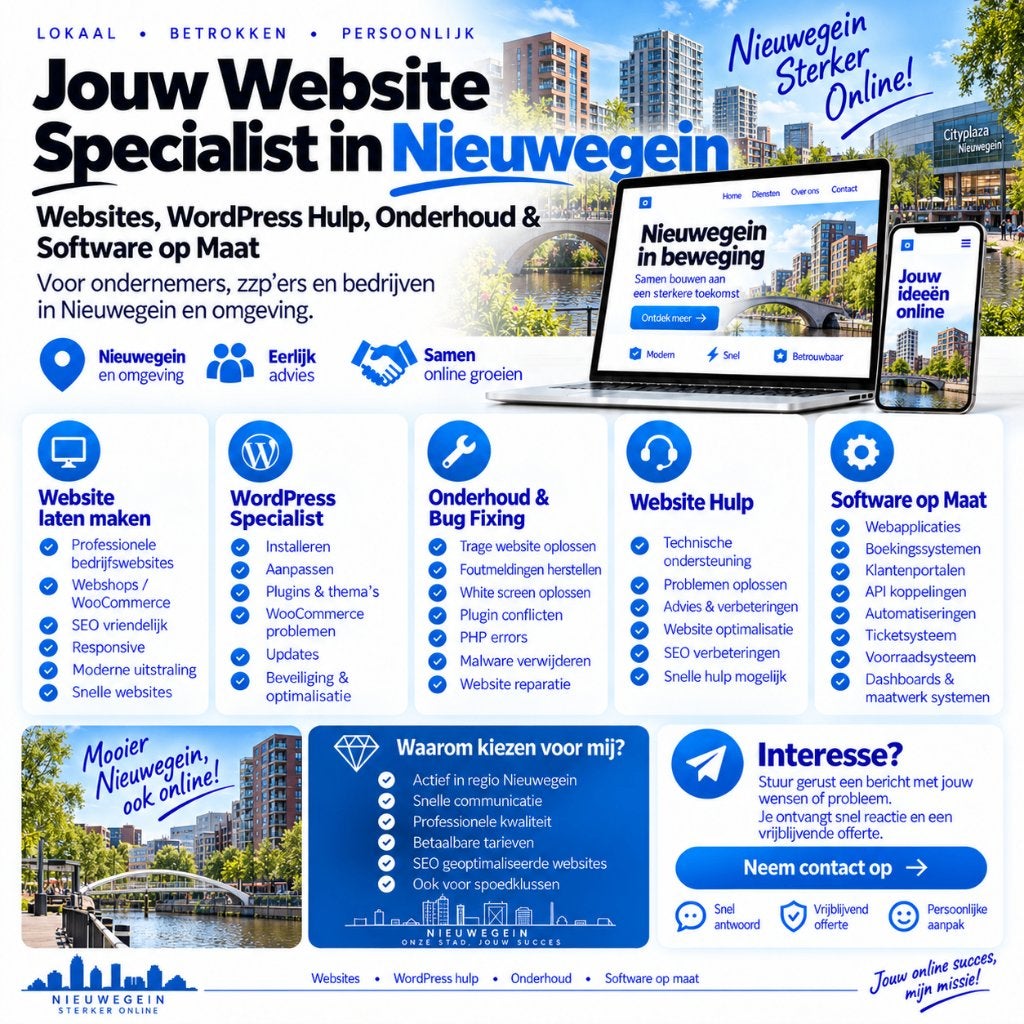 Website Laten Maken & WordPress Hulp Nieuwegein, Vacatures, Vanaf 3 jaar, Geschikt als bijbaan, Freelance of Uitzendbasis, 33 - 40 uur