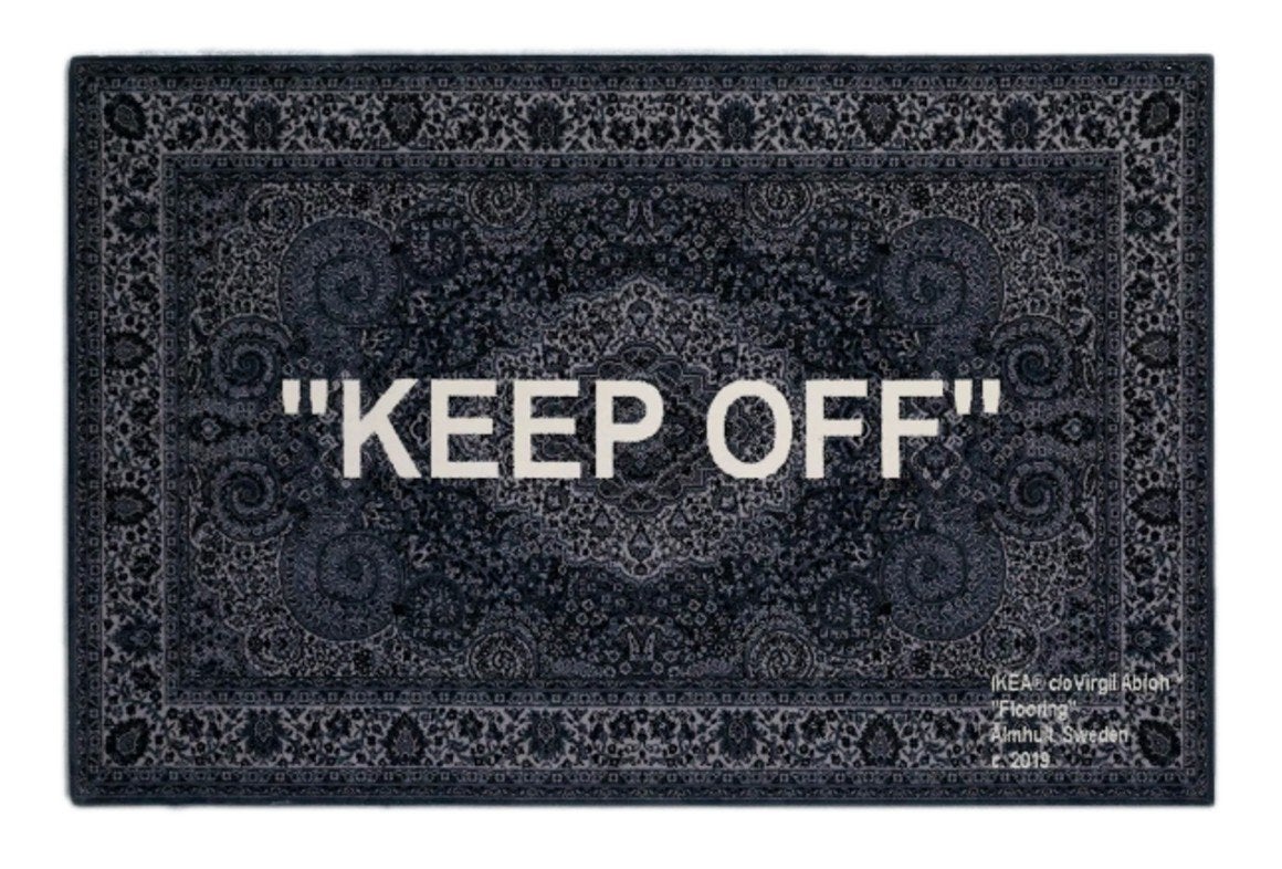 Off-White x IKEA "KEEP OFF" vloerkleed 200x300 Virgil Abloh, Ophalen of Verzenden, Nieuw, 200 cm of meer, Designer, Modern, Streetwear
