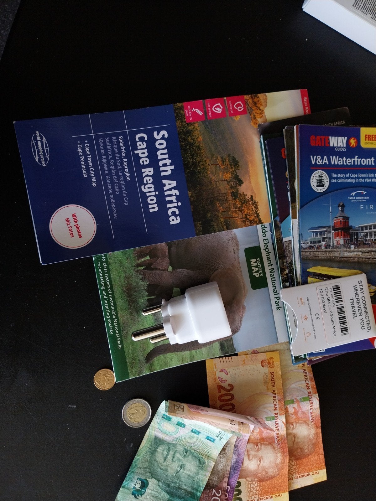 pakket gids zuid afrika: garden route kaart,cash en adaptor, Overige merken, Afrika, Verzenden, Nieuw