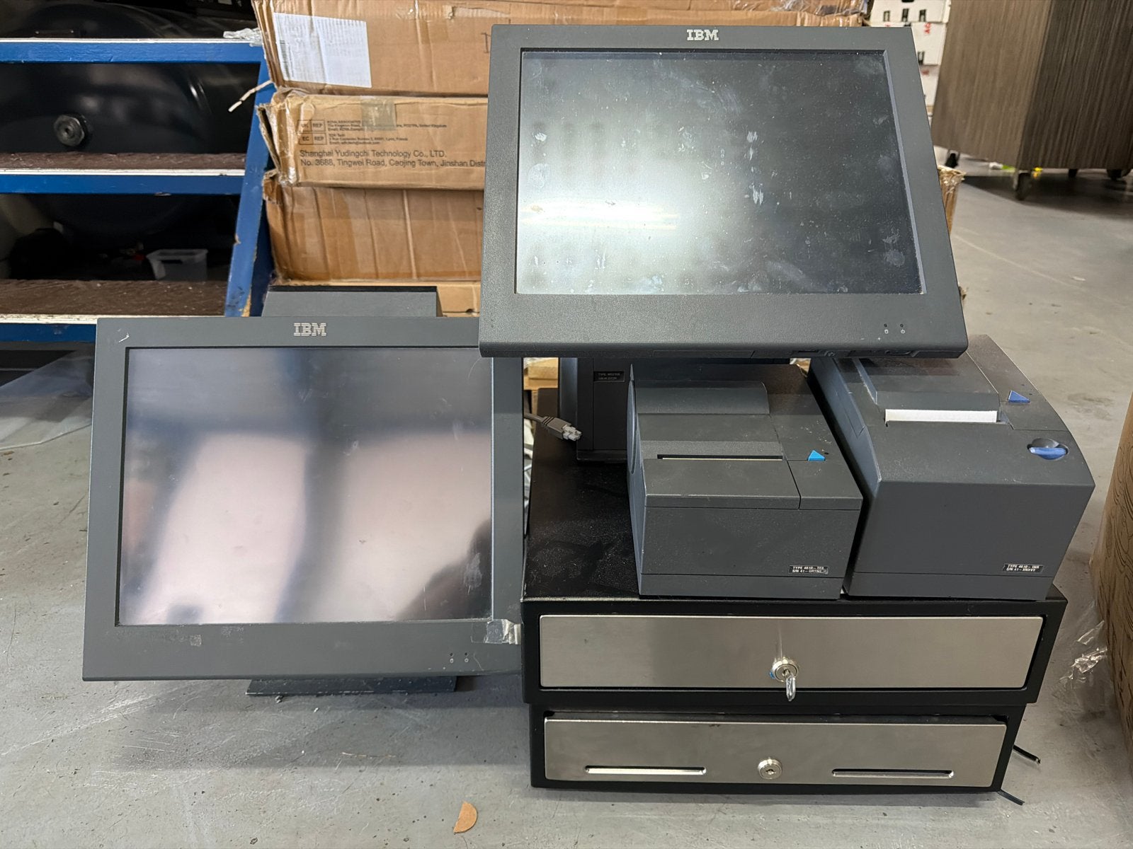 2x IBM Kassasysteem met Kassalade en Bonprinter, Ophalen