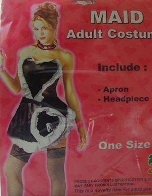 Dienstmeisje aanvulsetje one size, Ophalen of Verzenden, Nieuw, Maat 38/40 (M), Carnaval