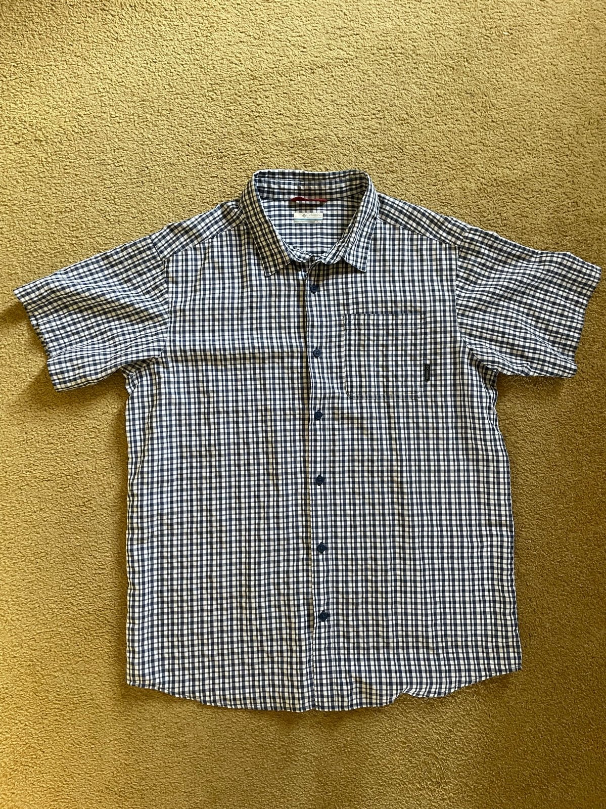 Columbia Outdoor Heren Overhemd XL/TG, Ophalen of Verzenden, Zo goed als nieuw, Blauw, Overige halswijdtes