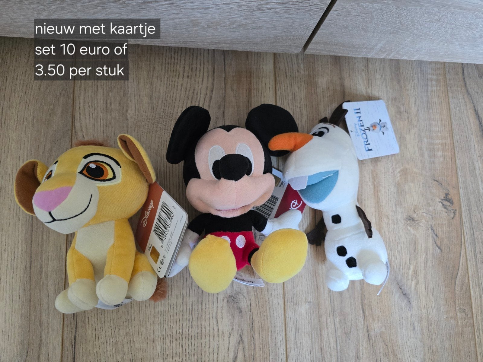 Disney Knuffels nieuw met kaartje, Ophalen, Disney, Disney, Overige typen