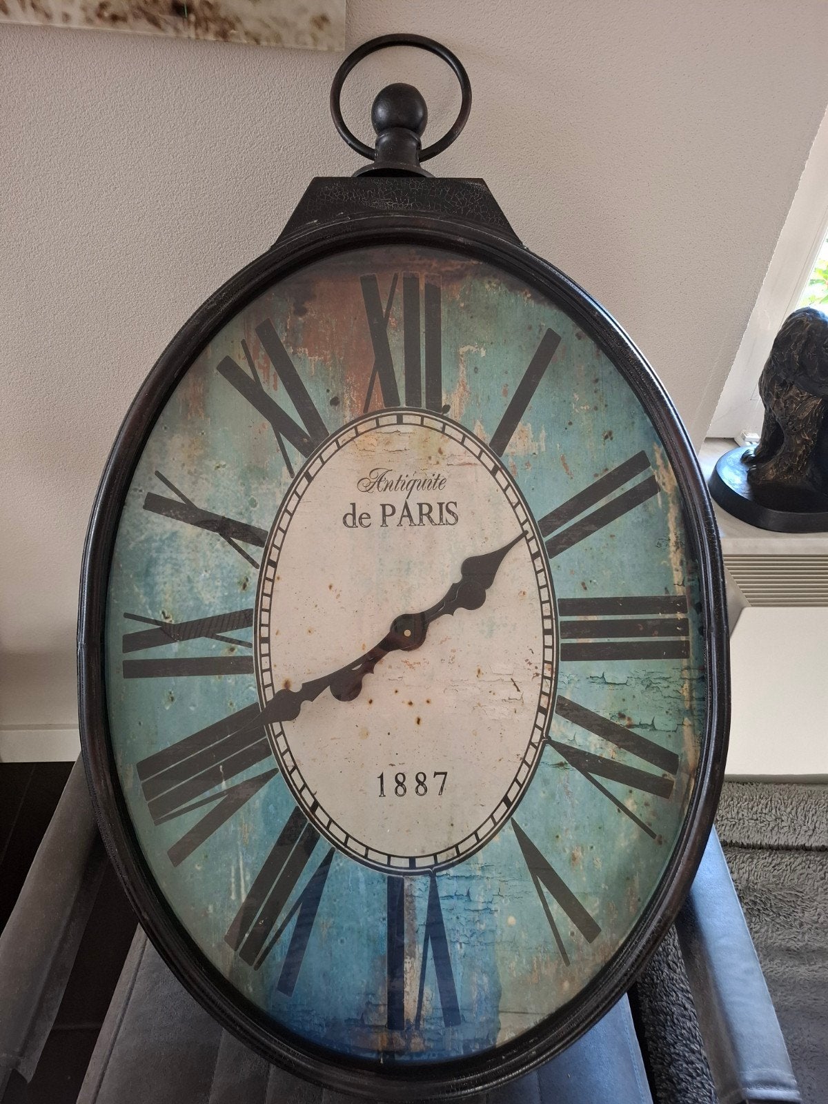 mooie grote wandklok, Huis en Inrichting, Ophalen, Grijs, Landelijk, Analoog