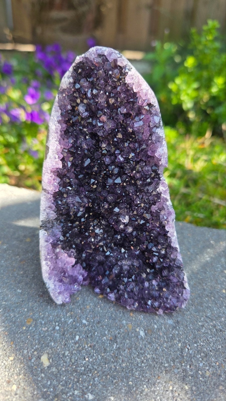 Uruguay Amethist Geode - 260 gram, 10x6 cm, Ophalen of Verzenden