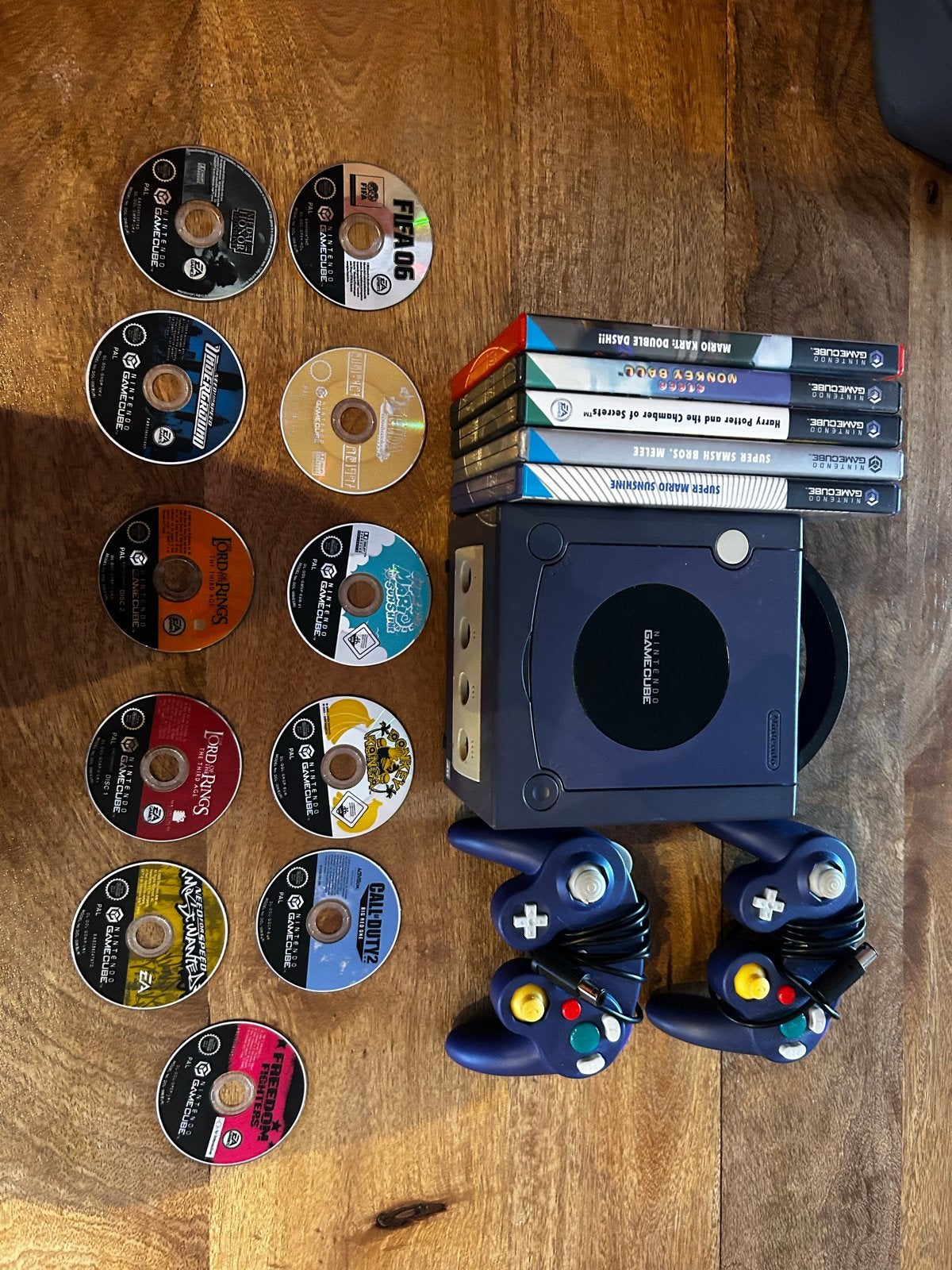 Nintendo GameCube met 3 controllers, games en kabels, Ophalen of Verzenden, Gebruikt