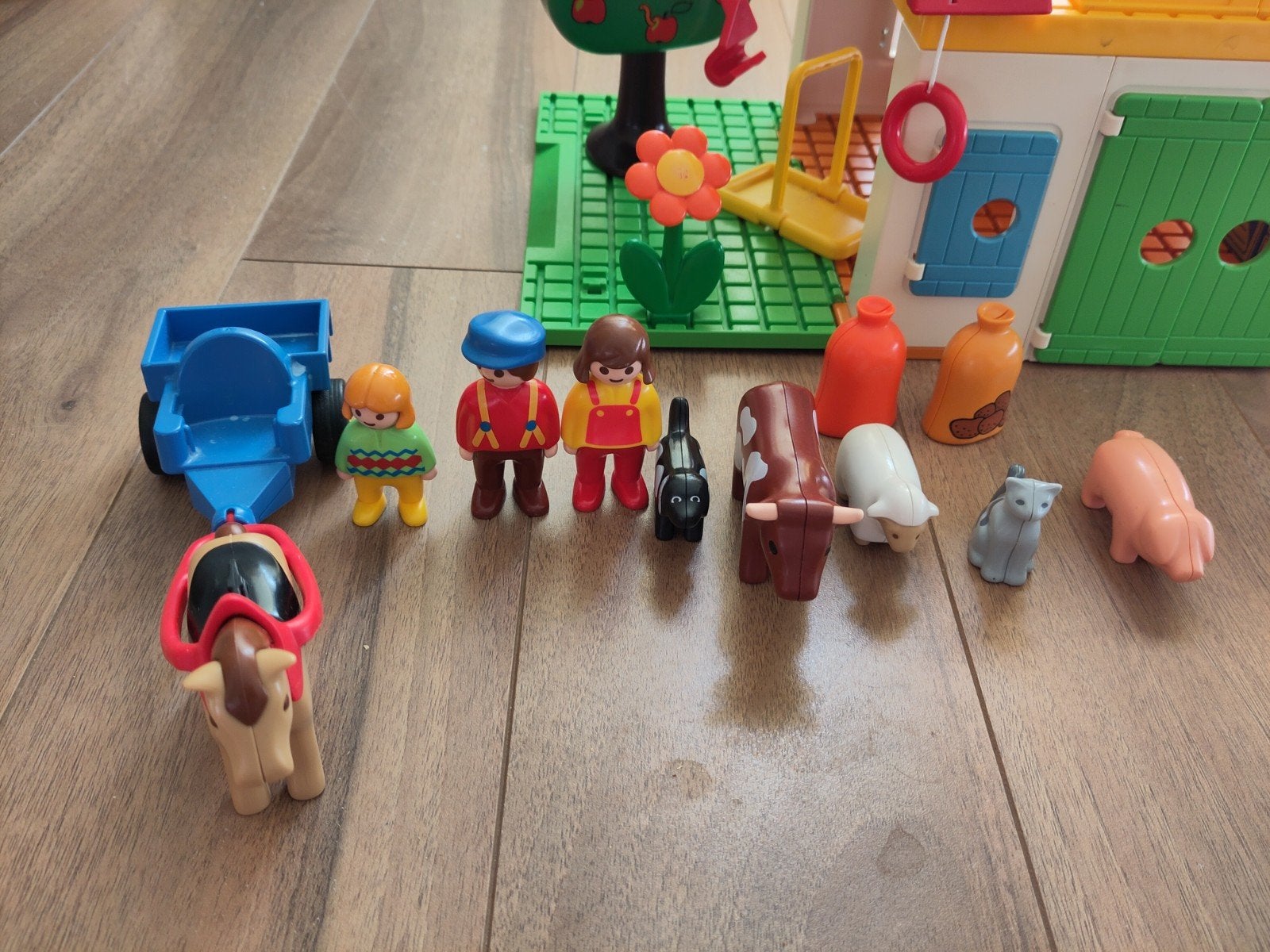 Playmobil 123 Boerderij met figuren en dieren, Kinderen en Baby's, Gebruikt, Gebouw, Complete set, 1.2.3