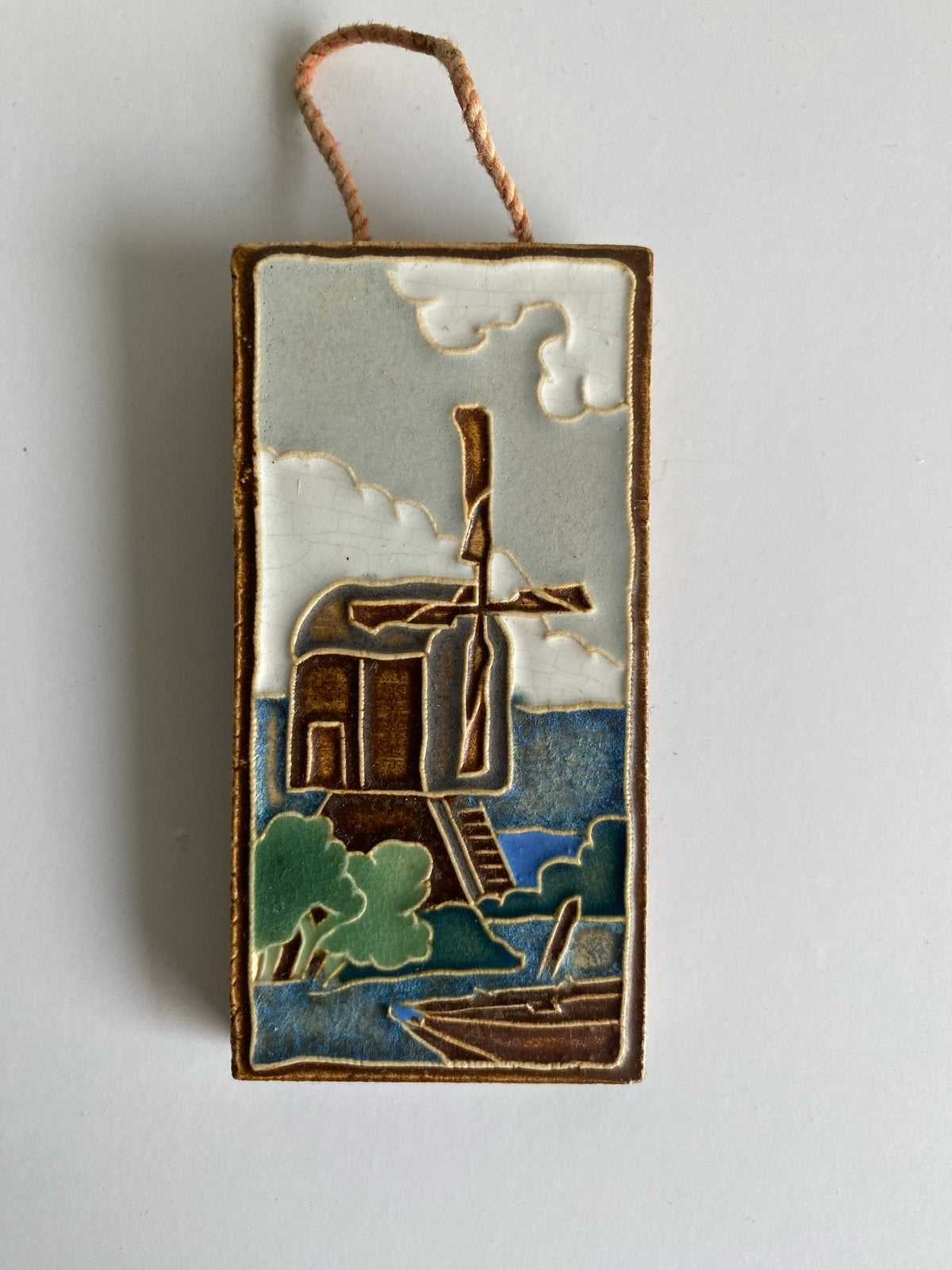 Set van 2 Westraven tegeltjes, jaren '50, 5x10cm, Ophalen of Verzenden