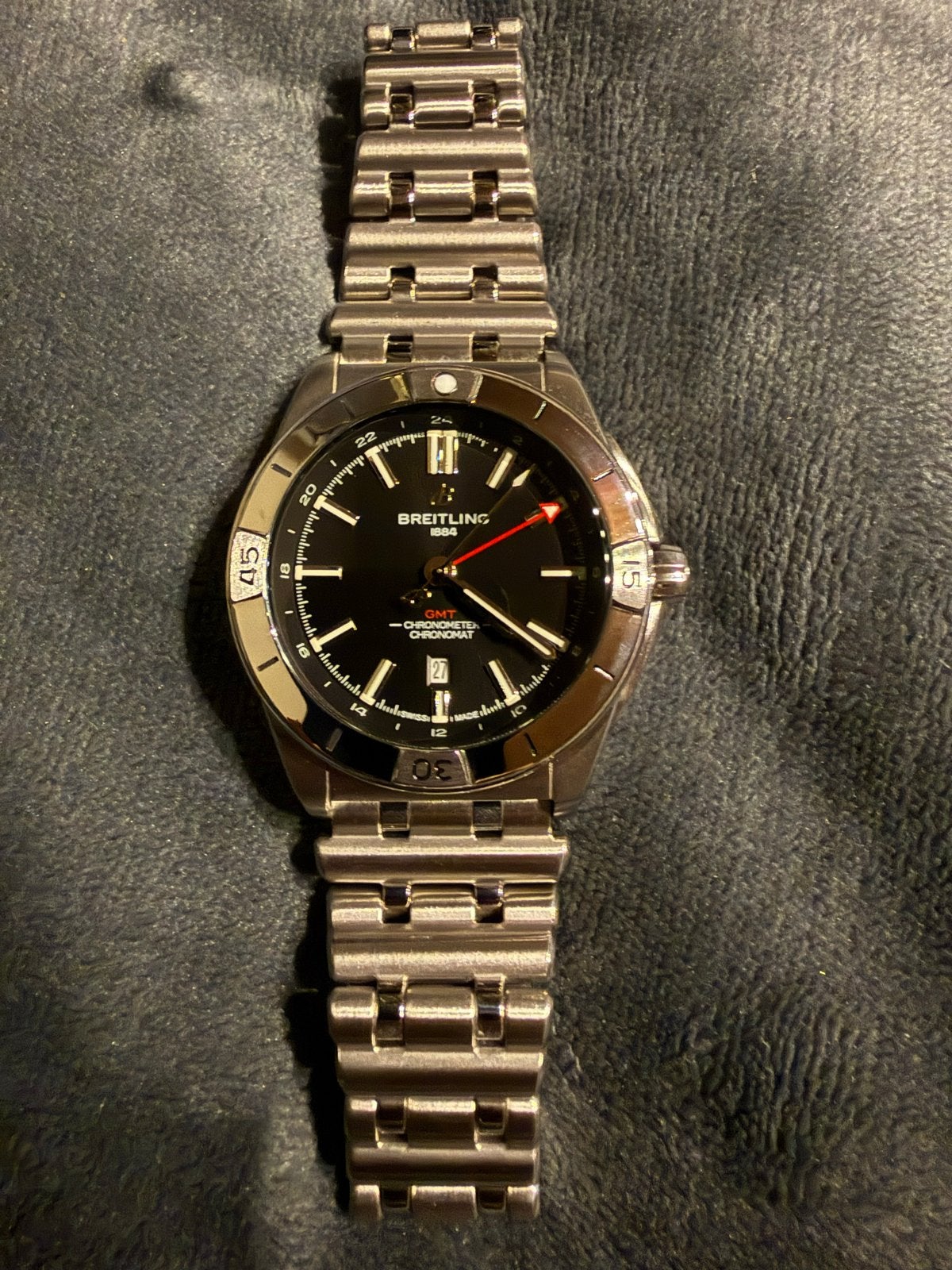 Breitling Chronomat Herenhorloge  Zwart nieuw, Staal, Staal, Breitling, Polshorloge