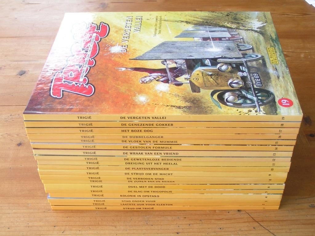 Trigië ~ Complete serie hardcovers 1 t/m 19 [gesigneerd], Complete serie of reeks, Ophalen of Verzenden, Zo goed als nieuw, Don Lawrence