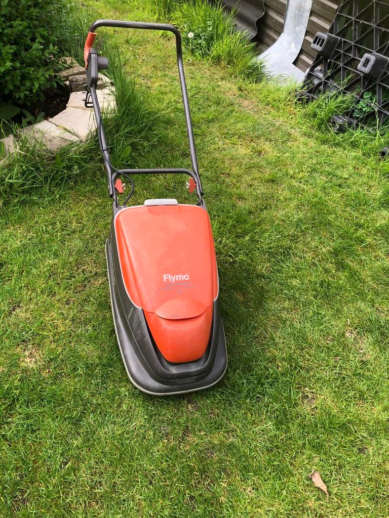 Flymo Turbo Compact 300 elektrische grasmaaier met opvangbak, Tuin en Terras, Grasmaaiers, Cirkelmaaier, Gebruikt, Elektrische grasmaaier