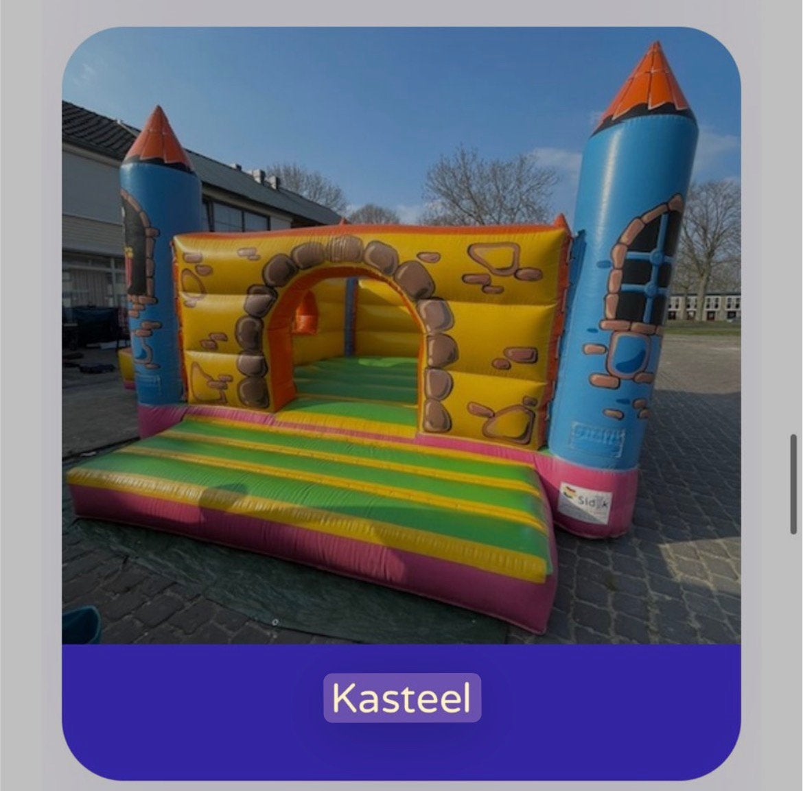 Kasteel springkussen te huur, Ophalen, Zo goed als nieuw, Verjaardag