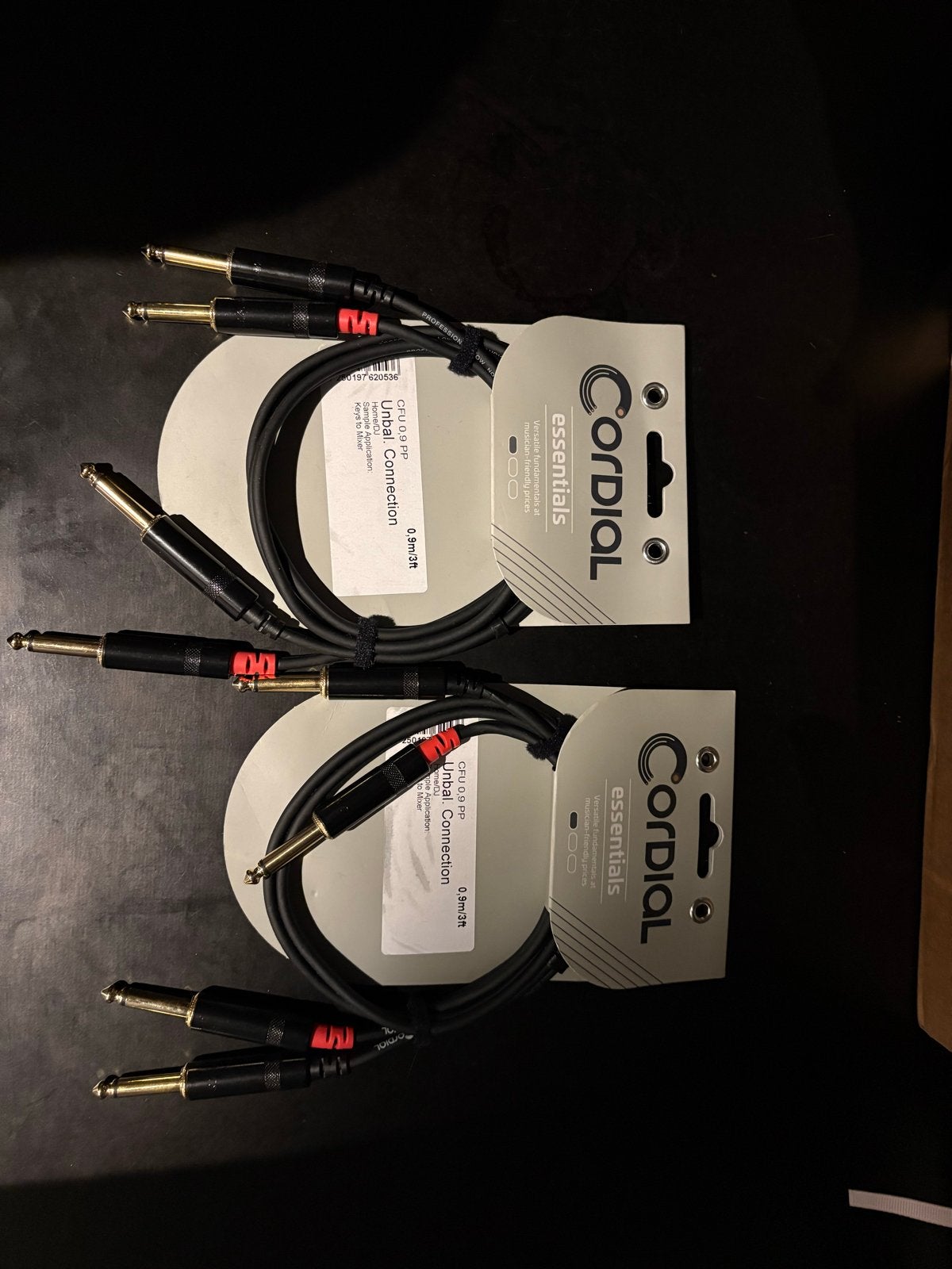 Cordial Stereo Jackkabels 0,9m - Nieuw, Ophalen of Verzenden, Nieuw, Minder dan 2 meter, Overige kabels