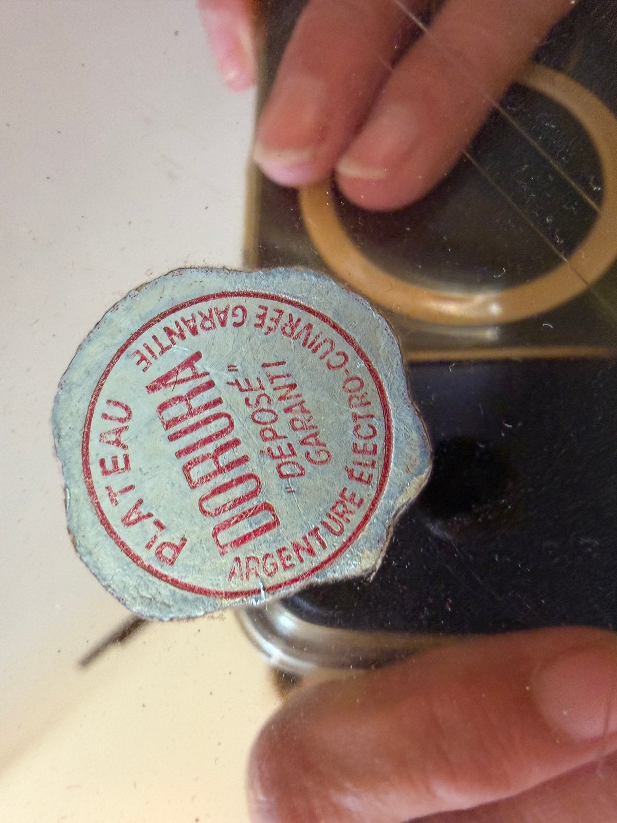 Art Deco Dorura spiegelglazen dienblad jaren 30, Ophalen of Verzenden